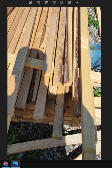 Kalibruota džiovinta mediena 45x45x6000  nukainota 1