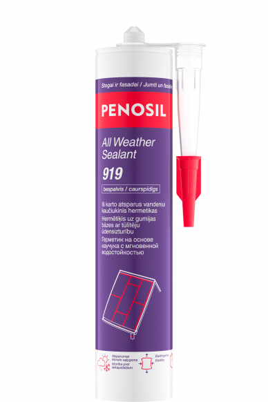 PENOSIL All Weather 919 atsparus vandeniui hermetikas, bespalvis